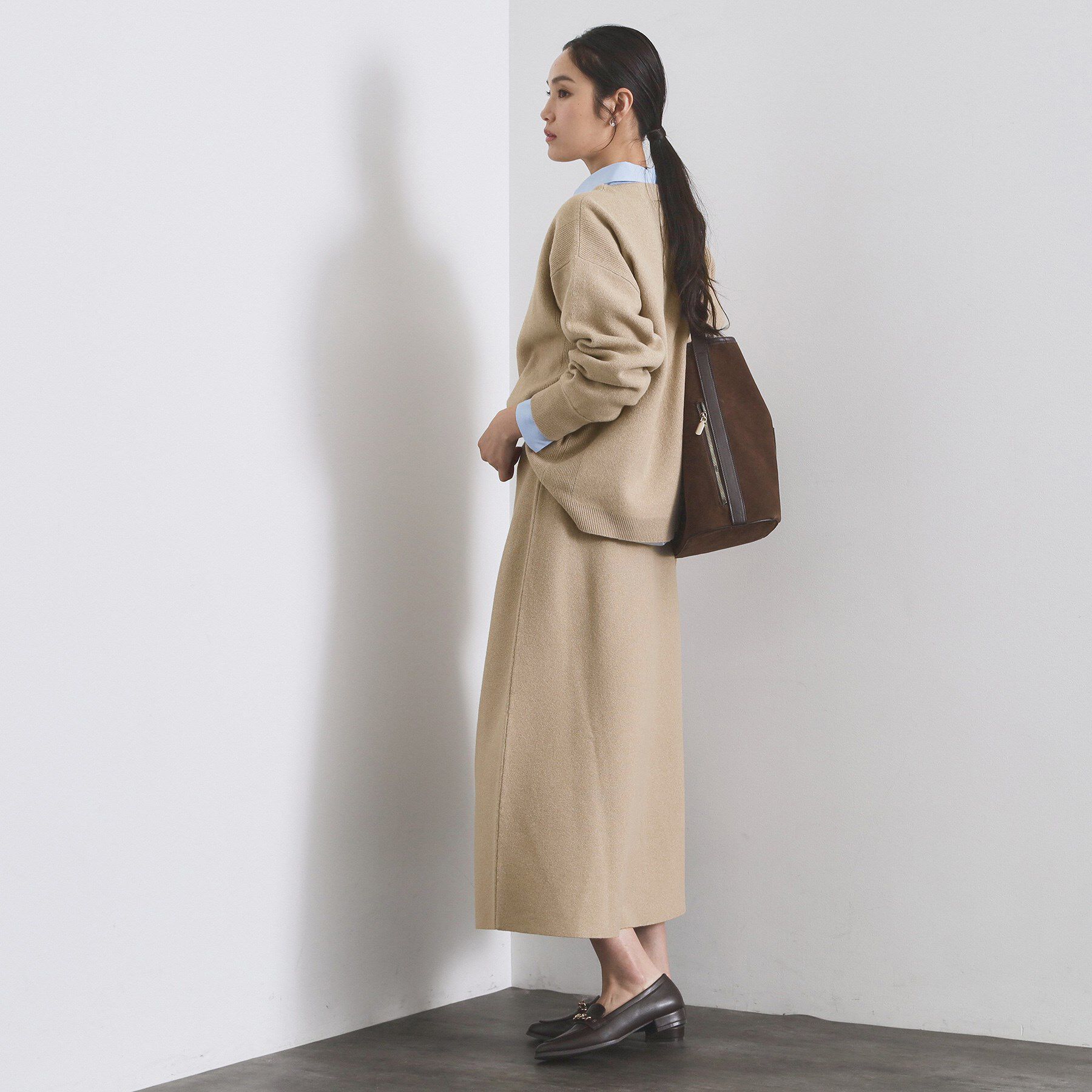 OPAQUE.CLIP「ニットフレアスカート/セットアップ対応【洗濯機OK】」|スカート|