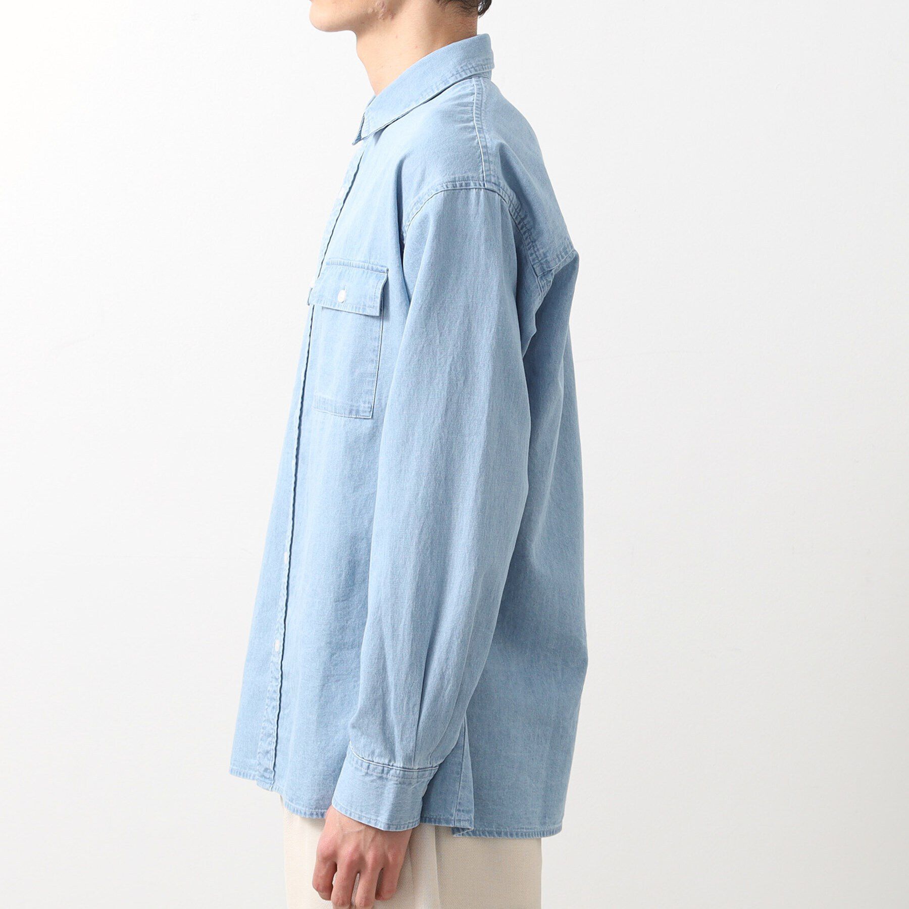 THE SHOP TK「リネンブレンドデニムシャツ」|シャツ・ブラウス|
