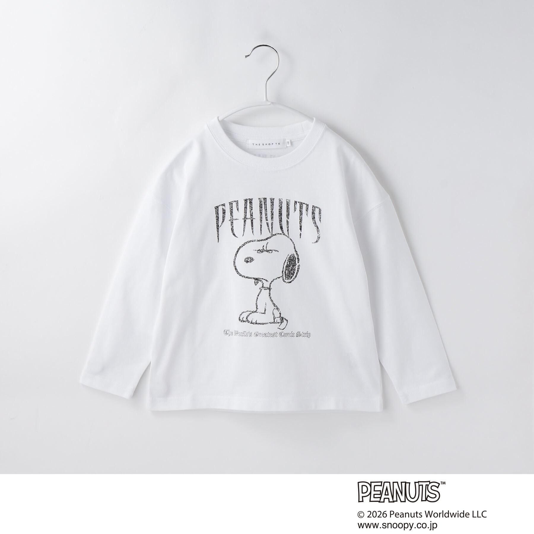 THE SHOP TK「【110－160】PEANUTS ／ ピーナッツ スヌーピー ヴィンテージ風プリント長袖Tシャツ」|Tシャツ・カットソー|