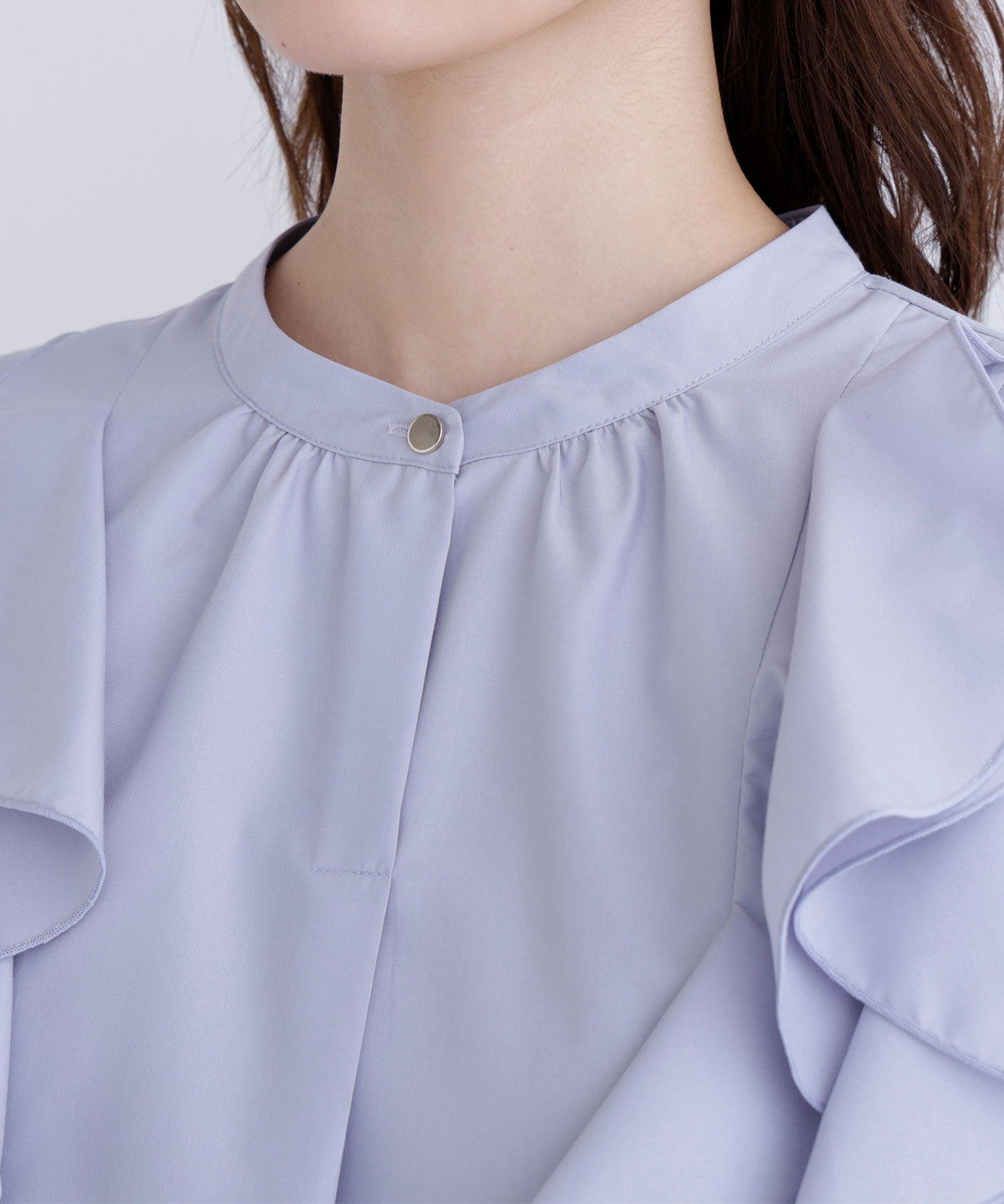  「メタルポイントフリルブラウス」|シャツ・ブラウス|