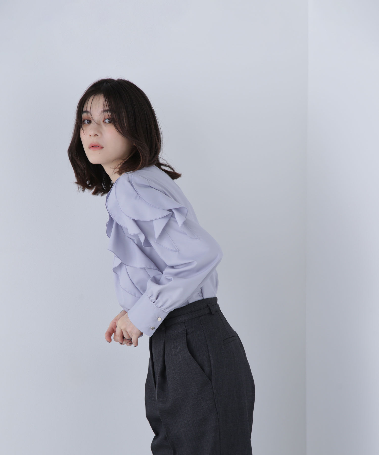  「メタルポイントフリルブラウス」|シャツ・ブラウス|