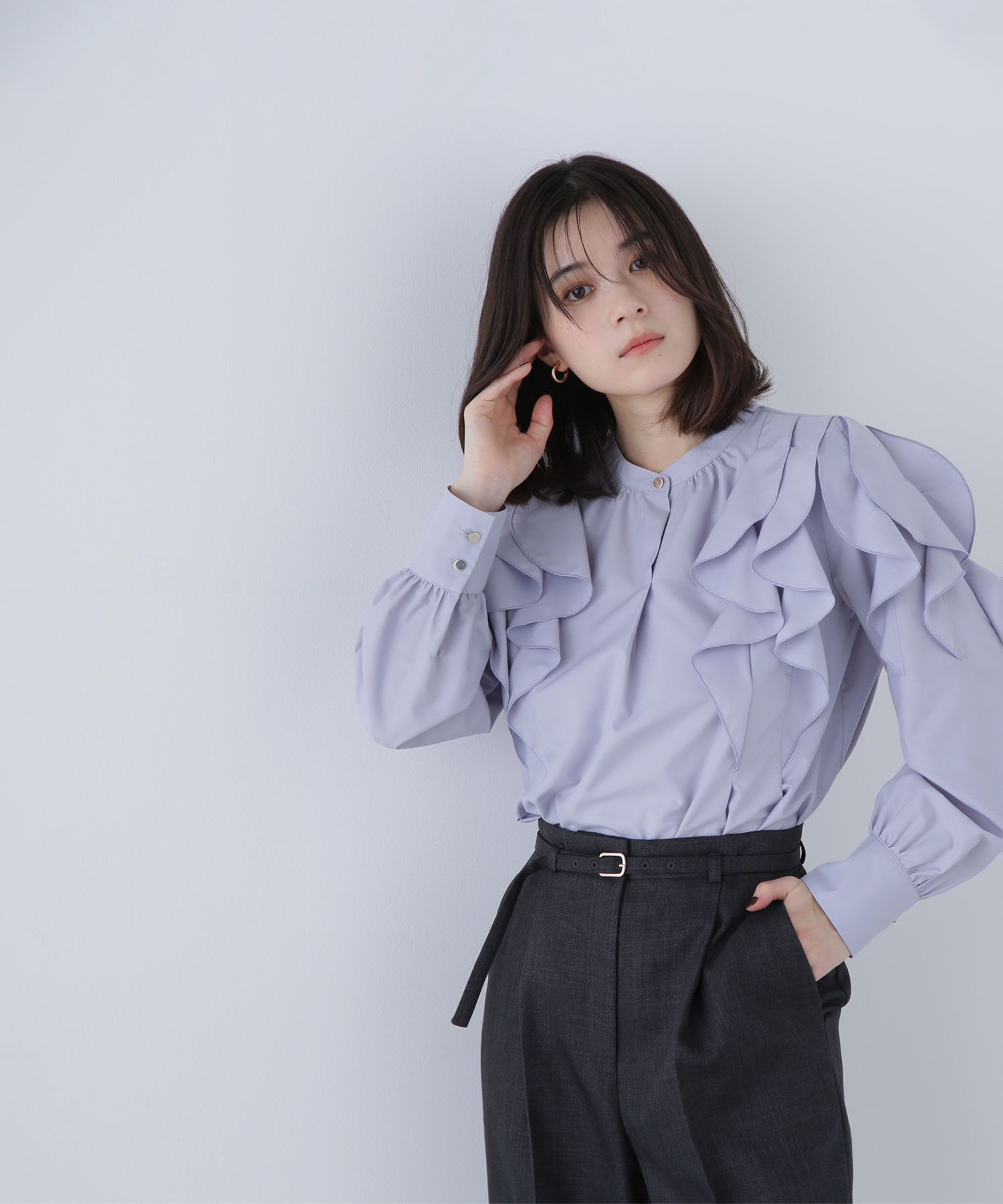  「メタルポイントフリルブラウス」|シャツ・ブラウス|