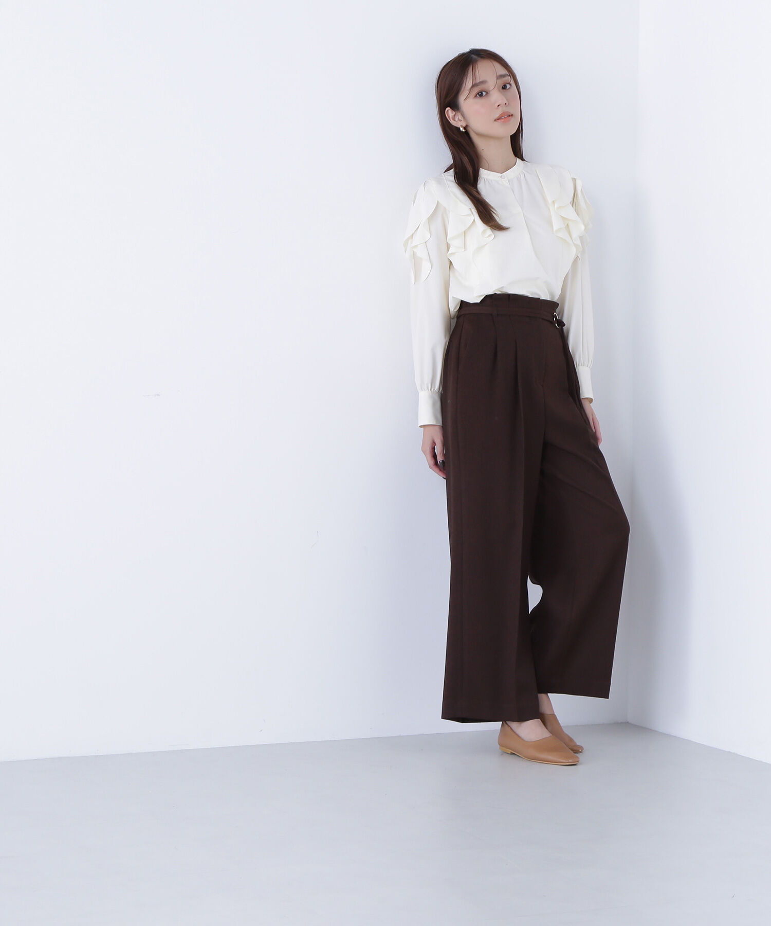  「メタルポイントフリルブラウス」|シャツ・ブラウス|