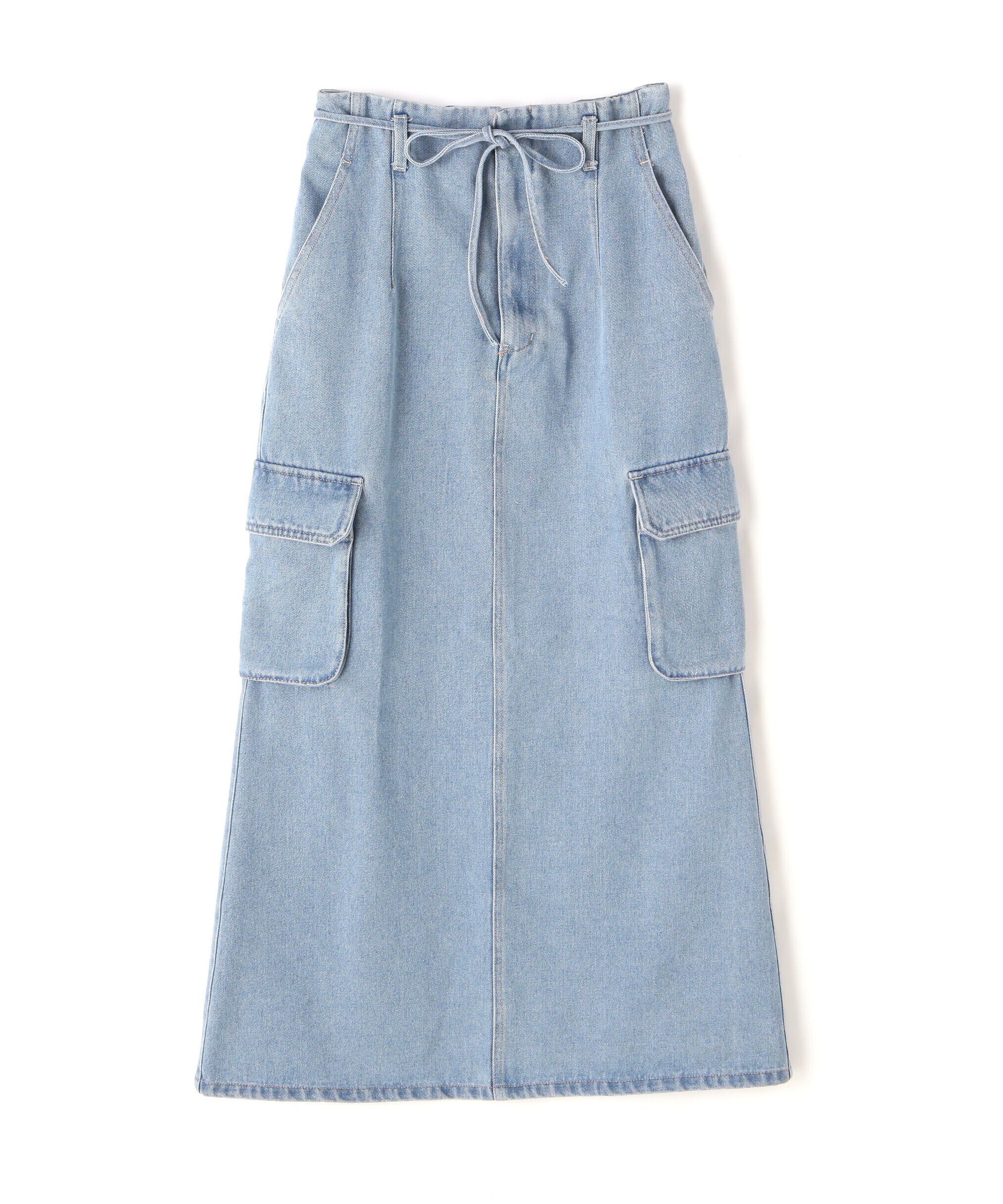  「[低身長サイズ/Sシリーズ]カーゴデニムナロースカート」|スカート|