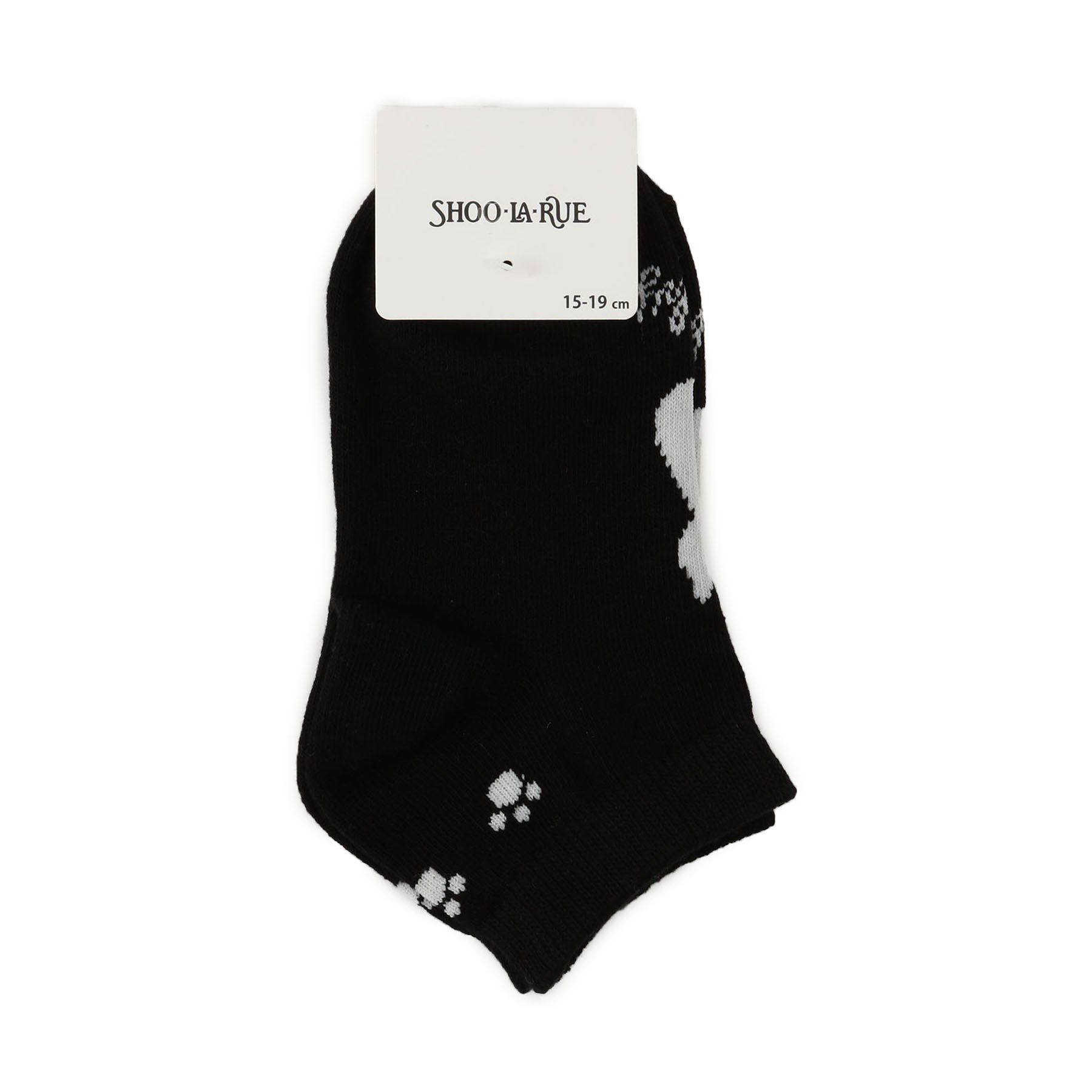 SHOO･LA･RUE「キャットシルエットアンクル丈ソックス」|ソックス|ブラック(019)