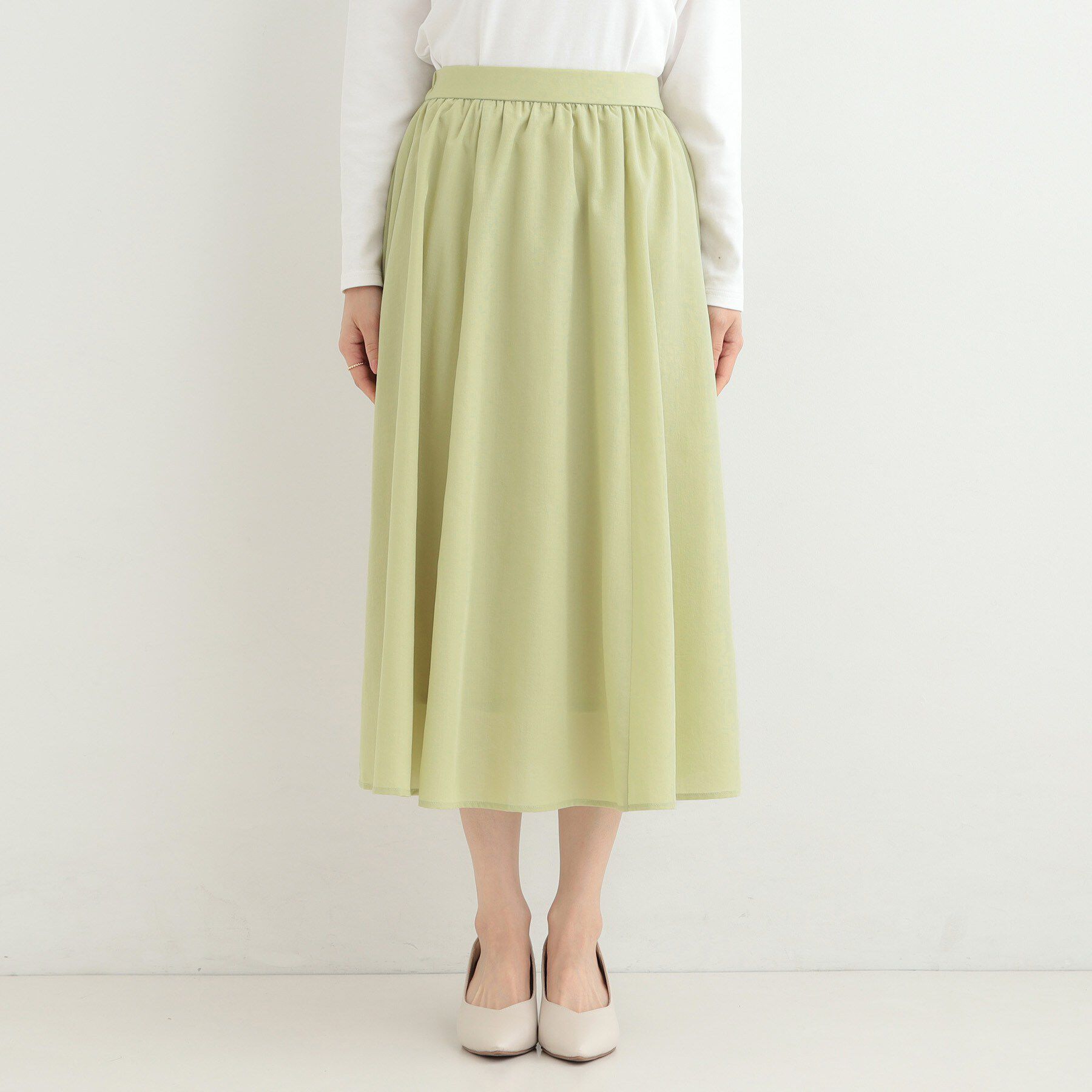 SHOO･LA･RUE「ふんわりと女性らしさ溢れる ギャザーフレアスカート」|スカート|