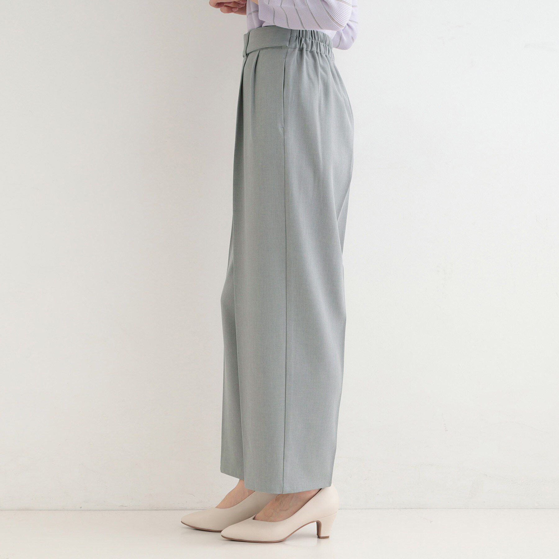 SHOO･LA･RUE「【着丈選べる/S-LL/洗濯機可】楽ちん&times;きれいみえ　ストレッチワイドパンツ」|その他|