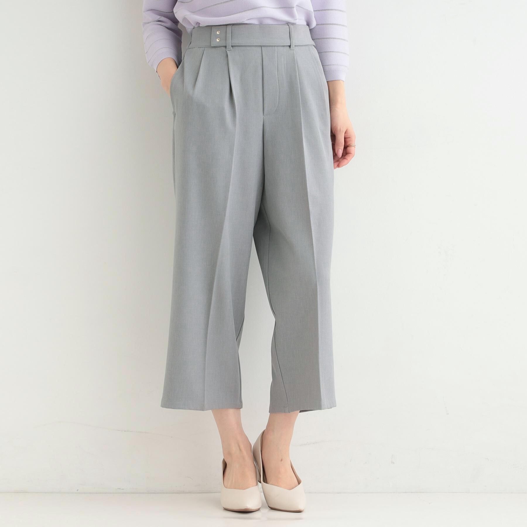 SHOO･LA･RUE「【着丈選べる/S-LL/洗濯機可】楽ちん&times;きれいみえ　ストレッチワイドパンツ」|その他|