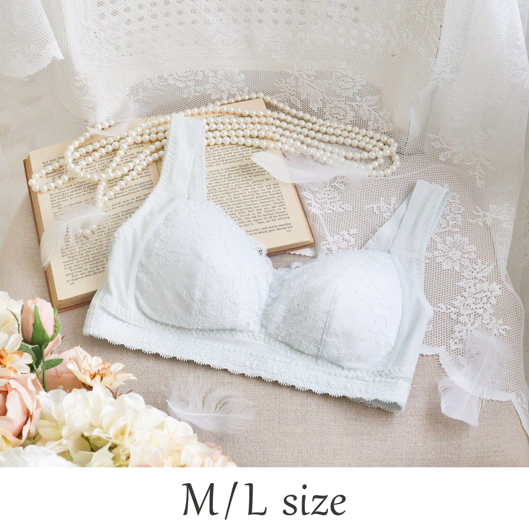 Risa Magli「リーゼル おやすみブラ (M-L)」|インナー|サックスブルー(09