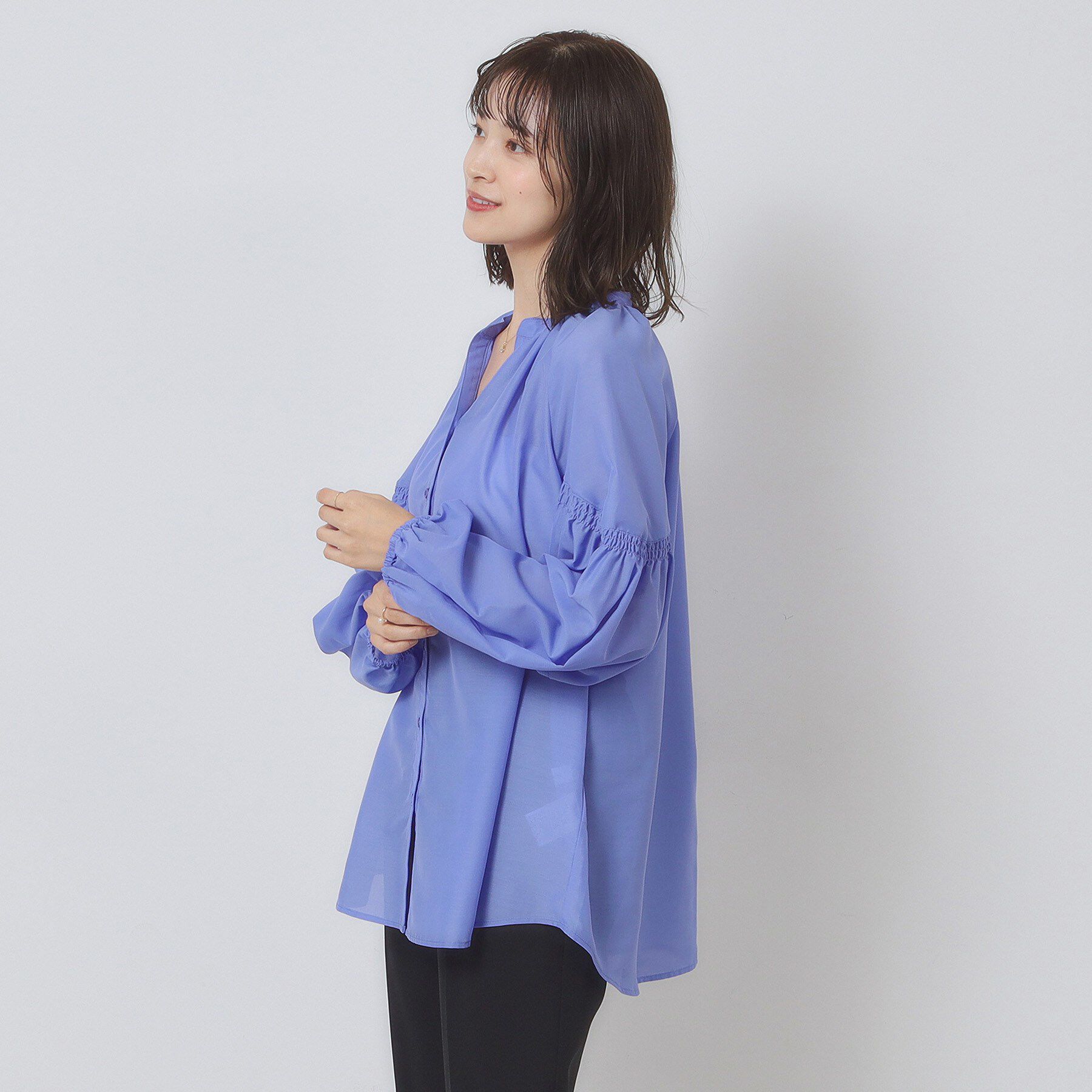 ITS&rsquo;DEMO「【手洗い可】シアーボリューム袖ブラウス」|シャツ・ブラウス|