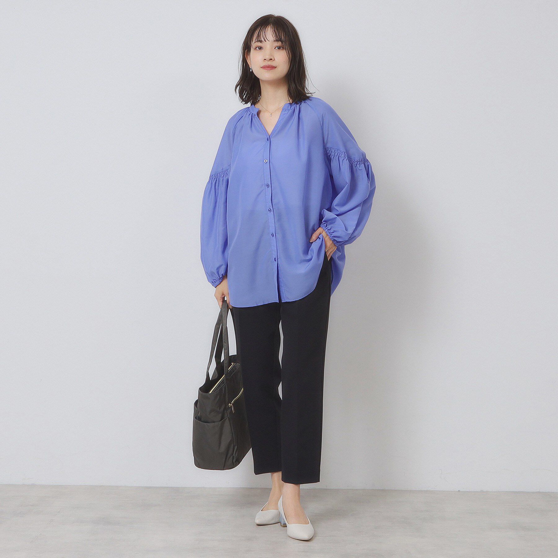 ITS&rsquo;DEMO「【手洗い可】シアーボリューム袖ブラウス」|シャツ・ブラウス|