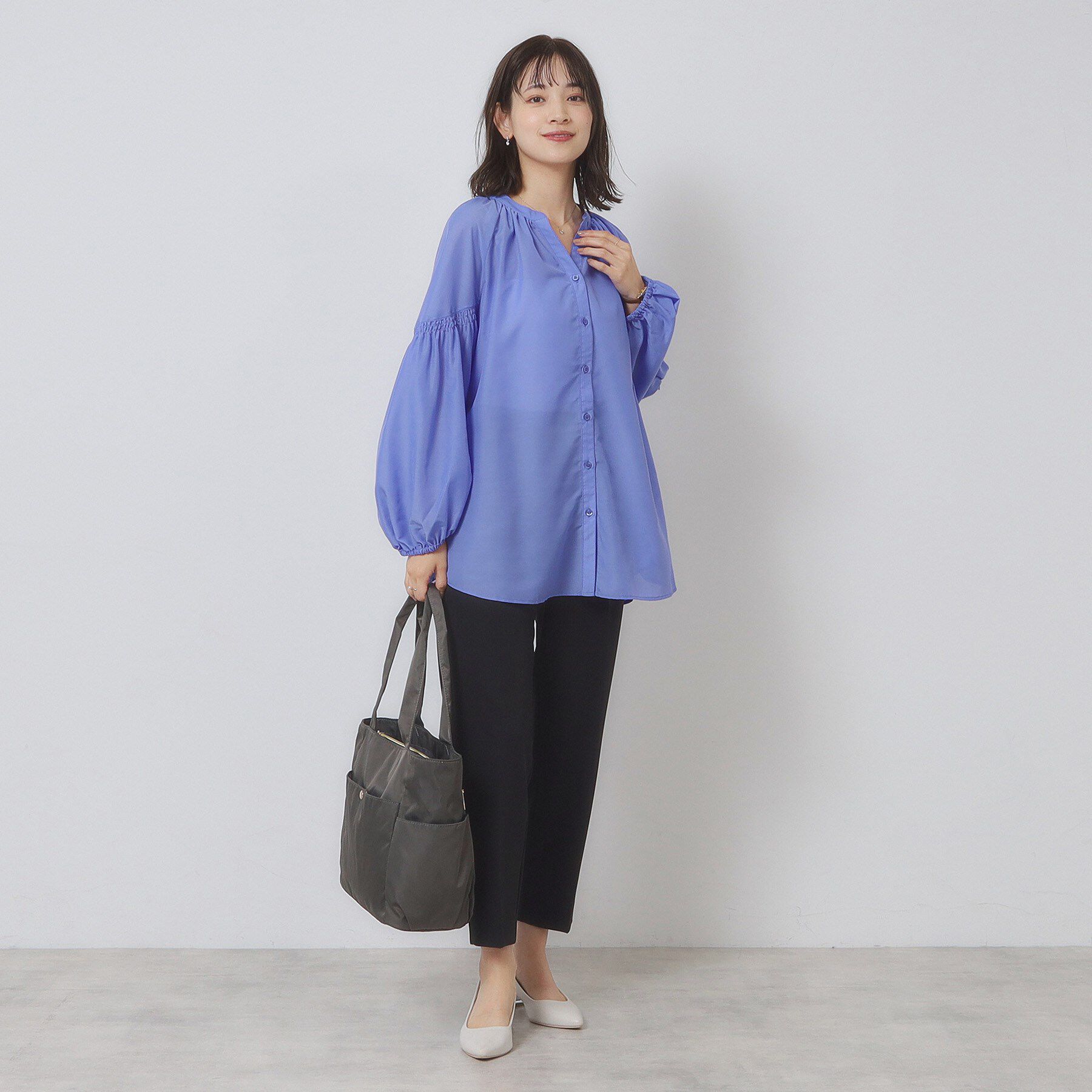 ITS&rsquo;DEMO「【手洗い可】シアーボリューム袖ブラウス」|シャツ・ブラウス|