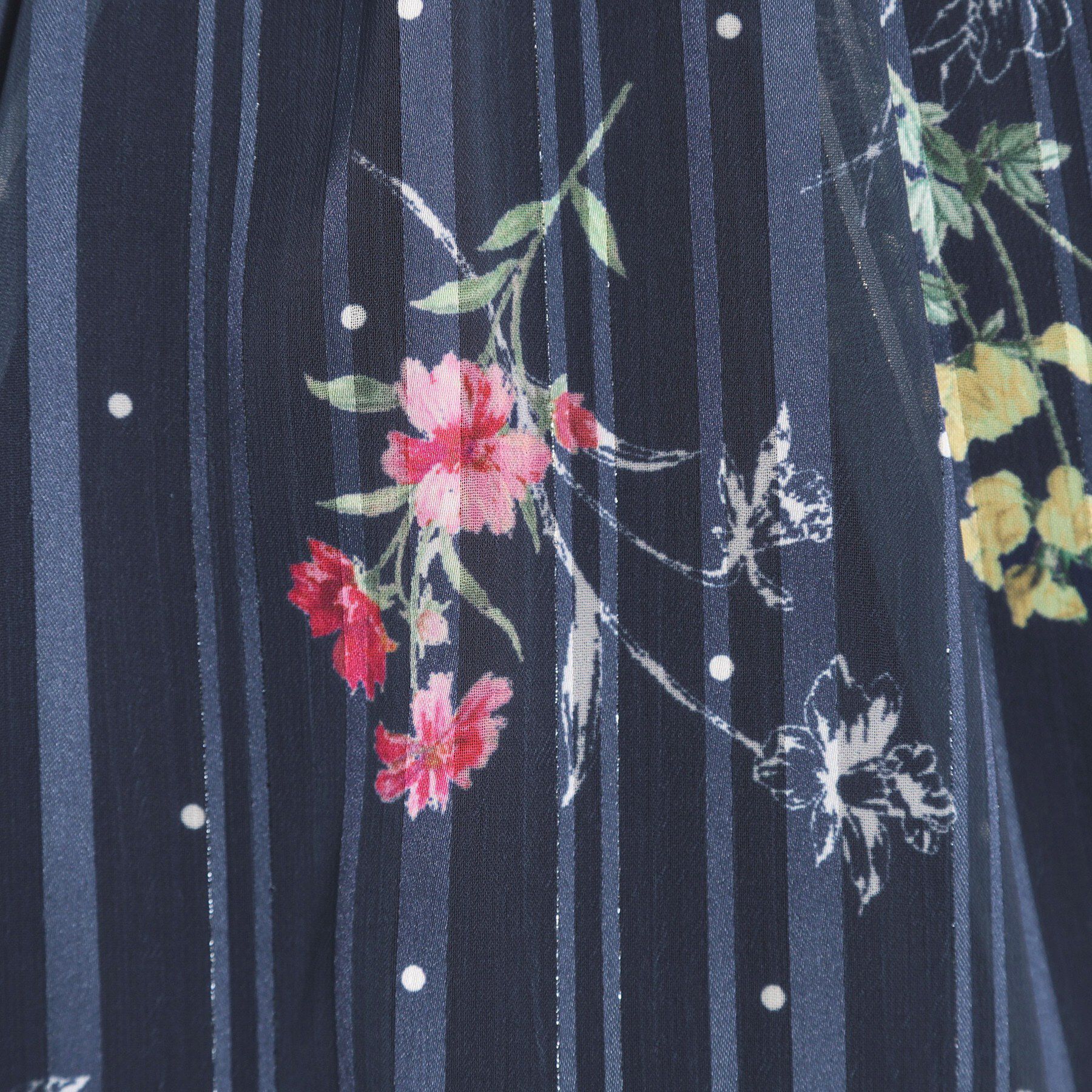 ITS&rsquo;DEMO「【手洗い可／セットアップ可】ラメストライプ花柄ブラウス」|シャツ・ブラウス|