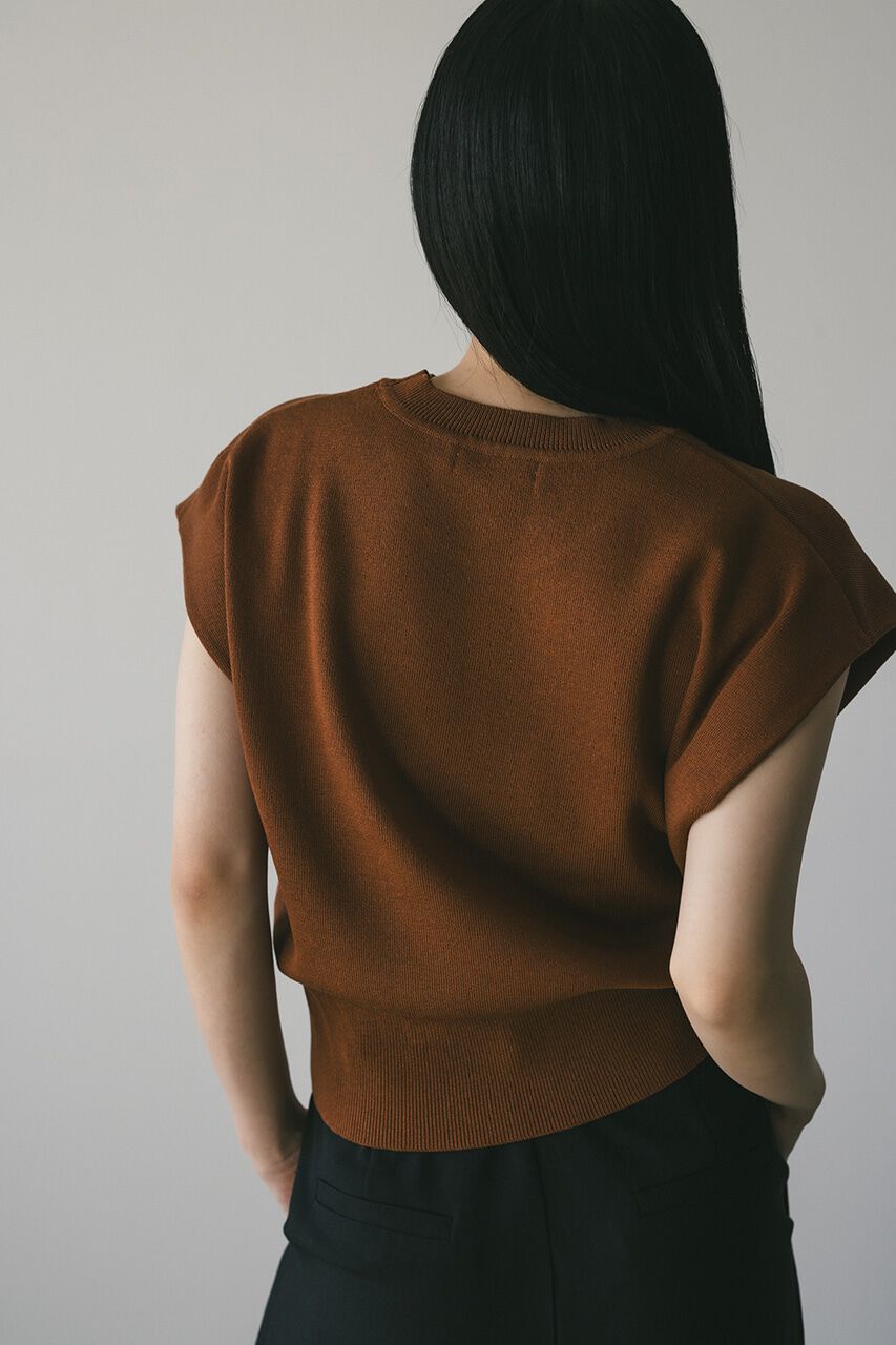 STYLEMIXER「ショルダータックショートニット」|タンクトップ|