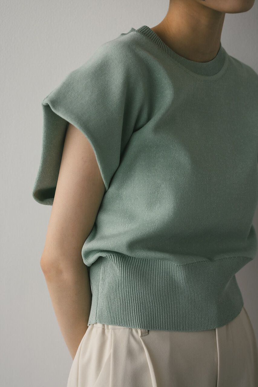 STYLEMIXER「ショルダータックショートニット」|タンクトップ|