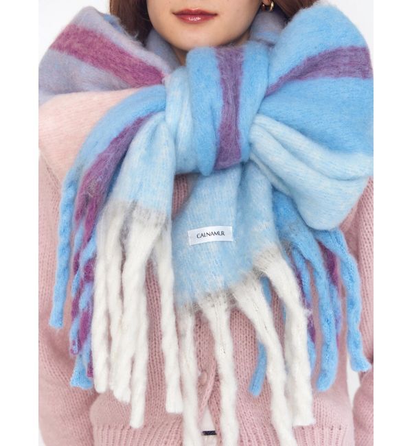 CALNAMUR「チェック柄大判マフラー」|その他|