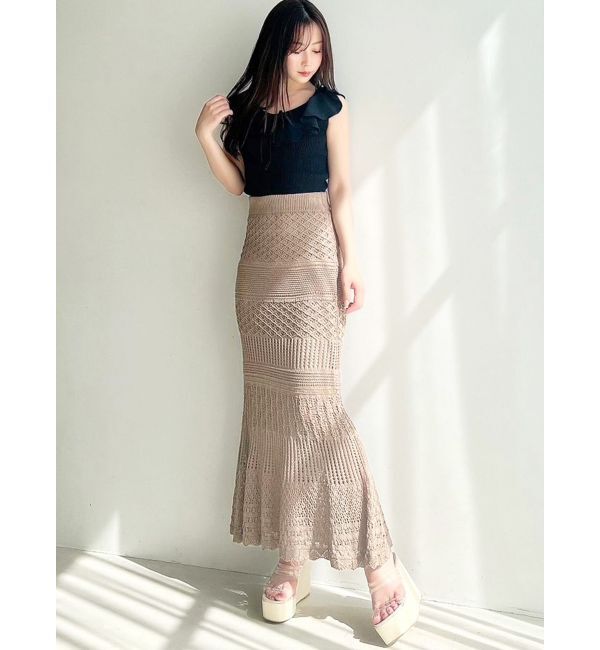 RESEXXY「ラージカラーリブニットトップス」|ニット・セーター|