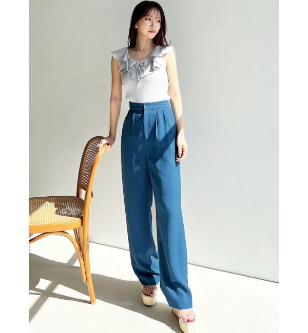 RESEXXY「ラージカラーリブニットトップス」|ニット・セーター|