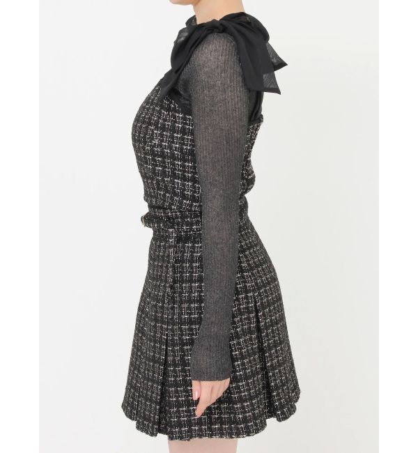 RESEXXY「ショルダーリボンツイードビスチェ【セットアップ着用可能】」|キャミソール|