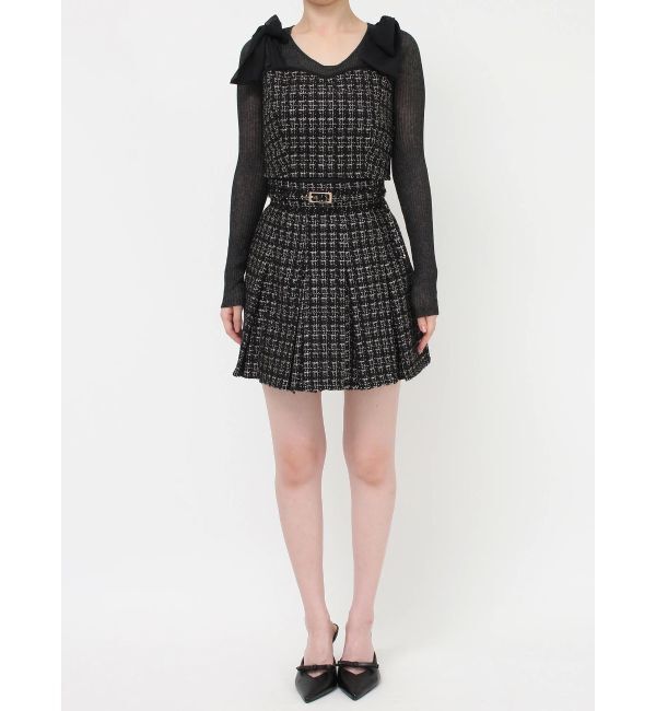 RESEXXY「ショルダーリボンツイードビスチェ【セットアップ着用可能】」|キャミソール|