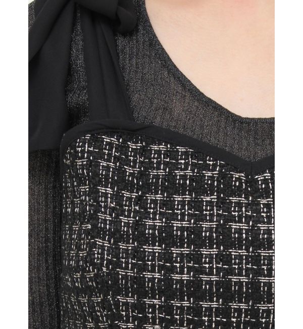 RESEXXY「ショルダーリボンツイードビスチェ【セットアップ着用可能】」|キャミソール|