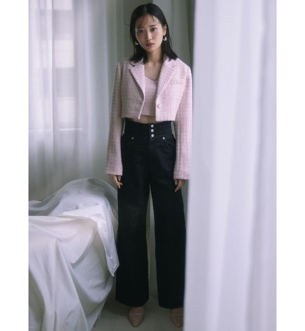 RESEXXY「ショルダーリボンツイードビスチェ【セットアップ着用可能】」|キャミソール|