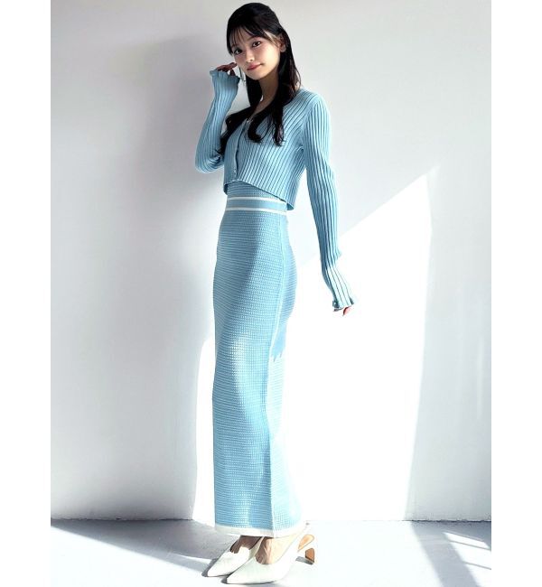 RESEXXY「オープンワークコンビニットワンピース」|ワンピース|