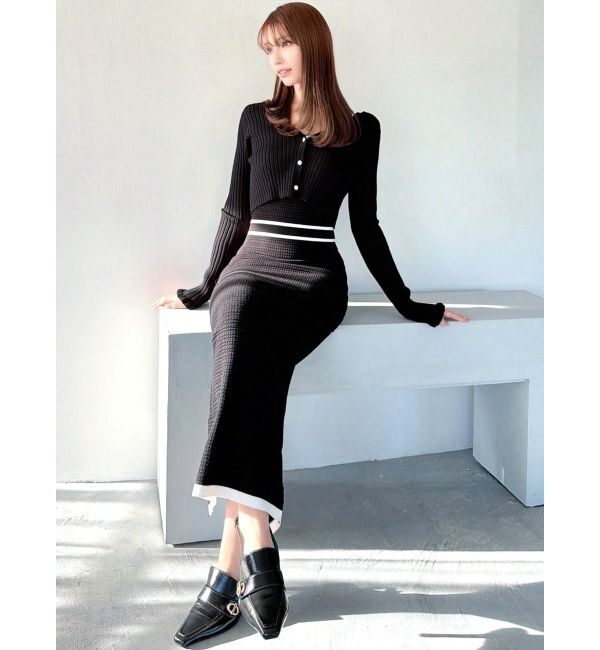 RESEXXY「オープンワークコンビニットワンピース」|ワンピース|