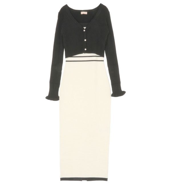 RESEXXY「オープンワークコンビニットワンピース」|ワンピース|