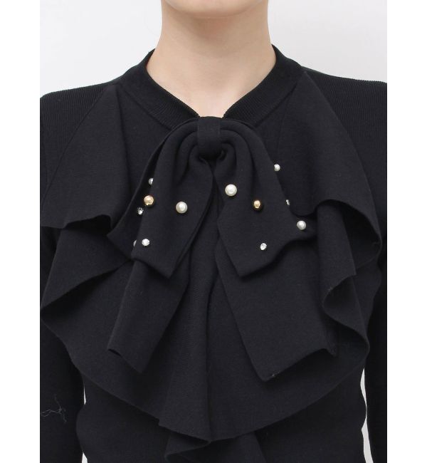 dazzlin「【追加生産分】ラッフルタイニット」|ニット・セーター|