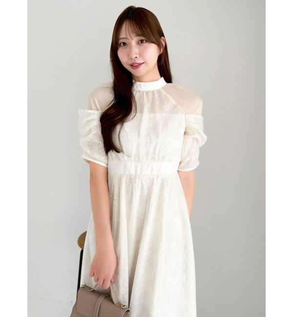 dazzlin「スパンコールレースオープンショルダードレス」|ワンピース|