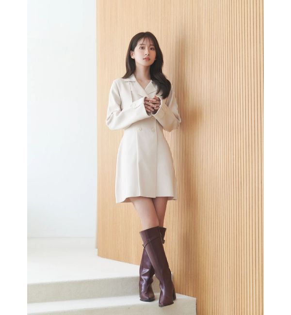 MERCURYDUO「ニットジャケットミニワンピース」|ワンピース|