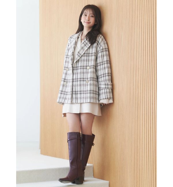 MERCURYDUO「ニットジャケットミニワンピース」|ワンピース|