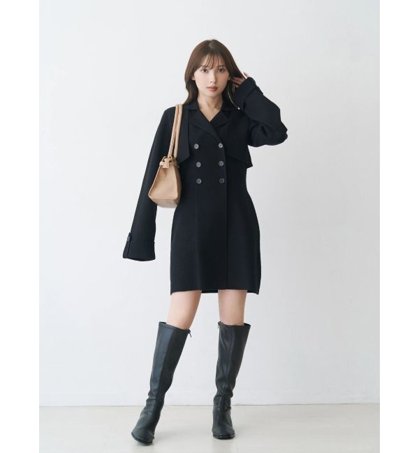 MERCURYDUO「ニットジャケットミニワンピース」|ワンピース|