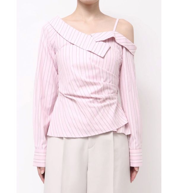 MERCURYDUO「アシメツイストシャツ」|シャツ・ブラウス|