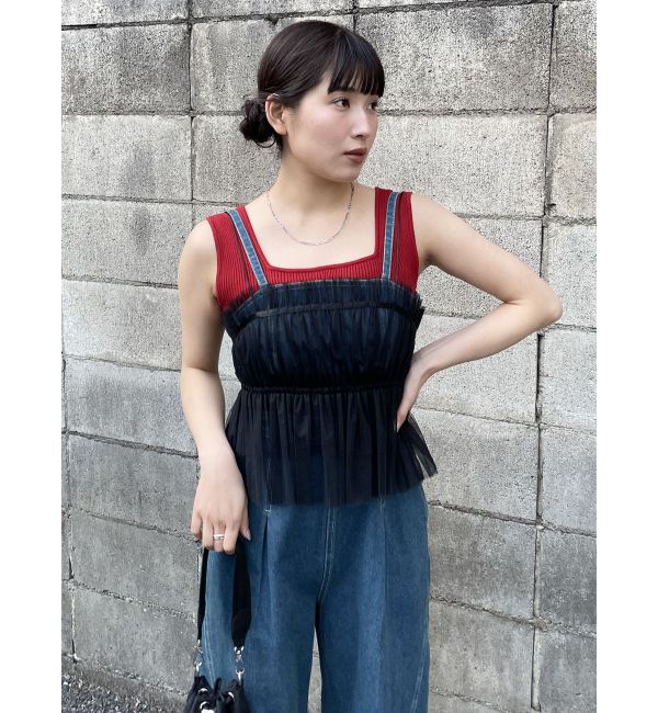 MURUA「チュールーフリルビスチェ」|キャミソール|