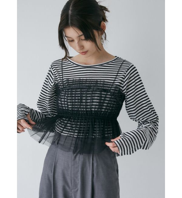 MURUA「チュールーフリルビスチェ」|キャミソール|