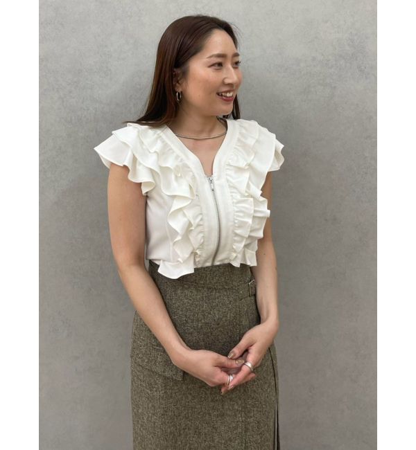 LAGUNAMOON「WZIPフリルブラウス」|シャツ・ブラウス|