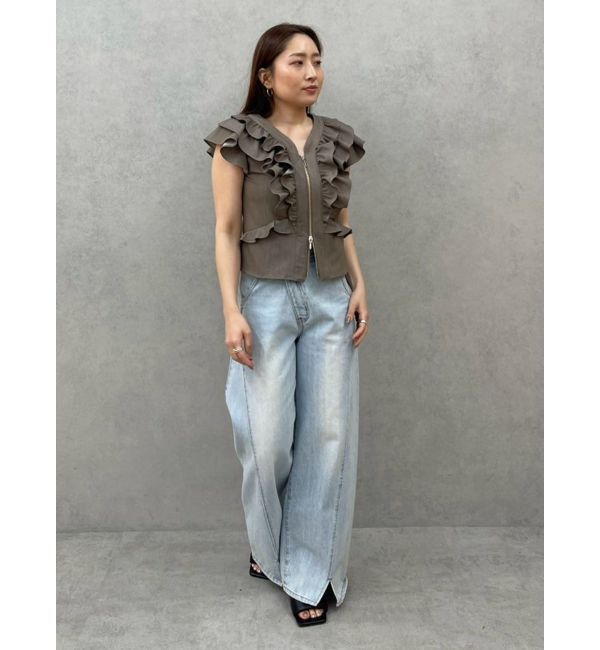 LAGUNAMOON「WZIPフリルブラウス」|シャツ・ブラウス|