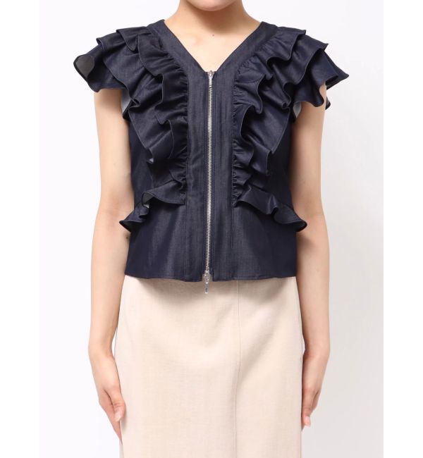 LAGUNAMOON「WZIPフリルブラウス」|シャツ・ブラウス|