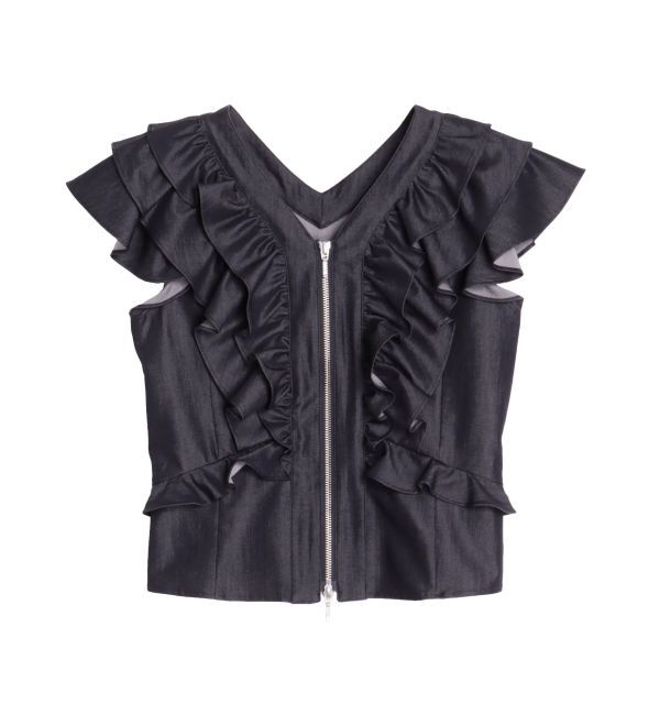 LAGUNAMOON「WZIPフリルブラウス」|シャツ・ブラウス|