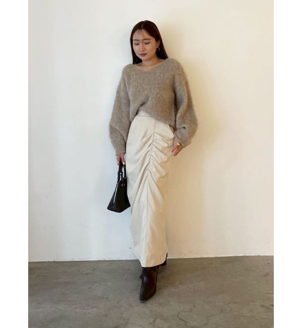 LAGUNAMOON「ドレープIラインスカート」|スカート|