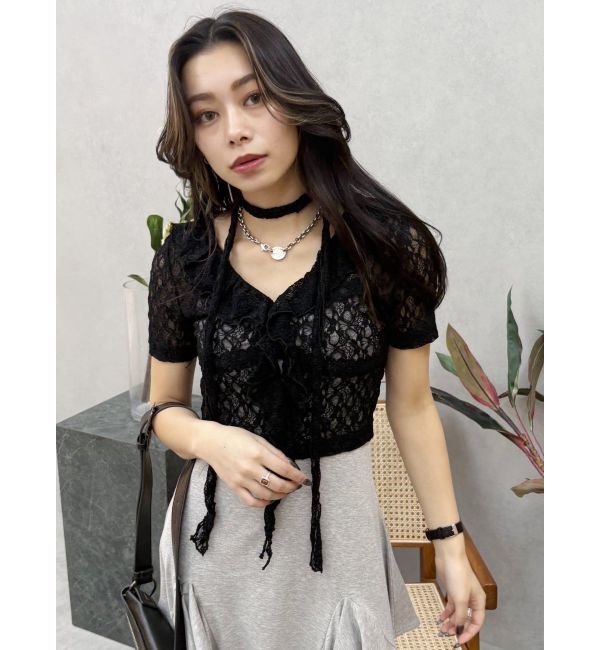 EVRIS「チョーカーレーストップス」|Tシャツ・カットソー|