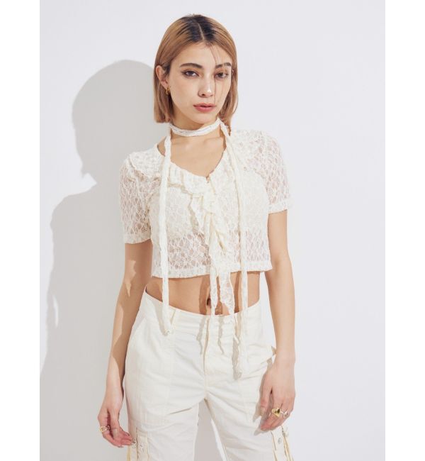 EVRIS「チョーカーレーストップス」|Tシャツ・カットソー|