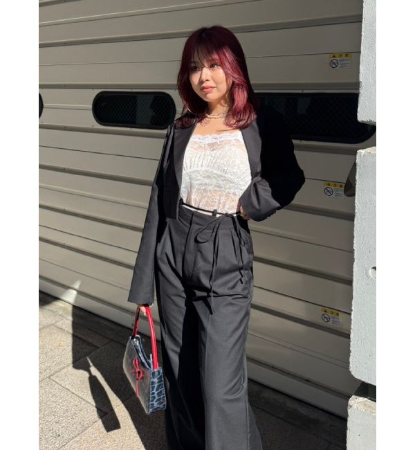 EVRIS「ウエストリボンワイドパンツ【セットアップ着用可能】」|その他|