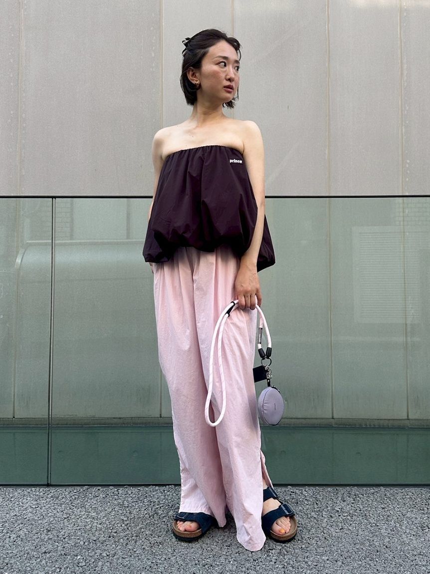 emmi atelier「ナイロンイージーパンツ」|チノ|