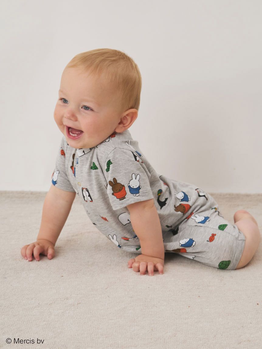 GELATO PIQUE KIDS & BABY「【Dick Bruna】【BABY】【接触冷感】総柄ロンパース」|ロンパース|