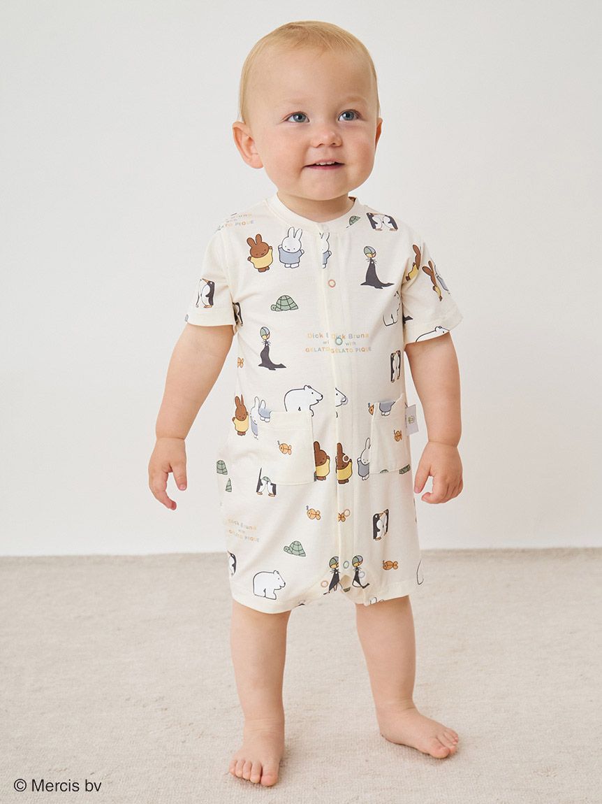 GELATO PIQUE KIDS & BABY「【Dick Bruna】【BABY】【接触冷感】総柄ロンパース」|ロンパース|