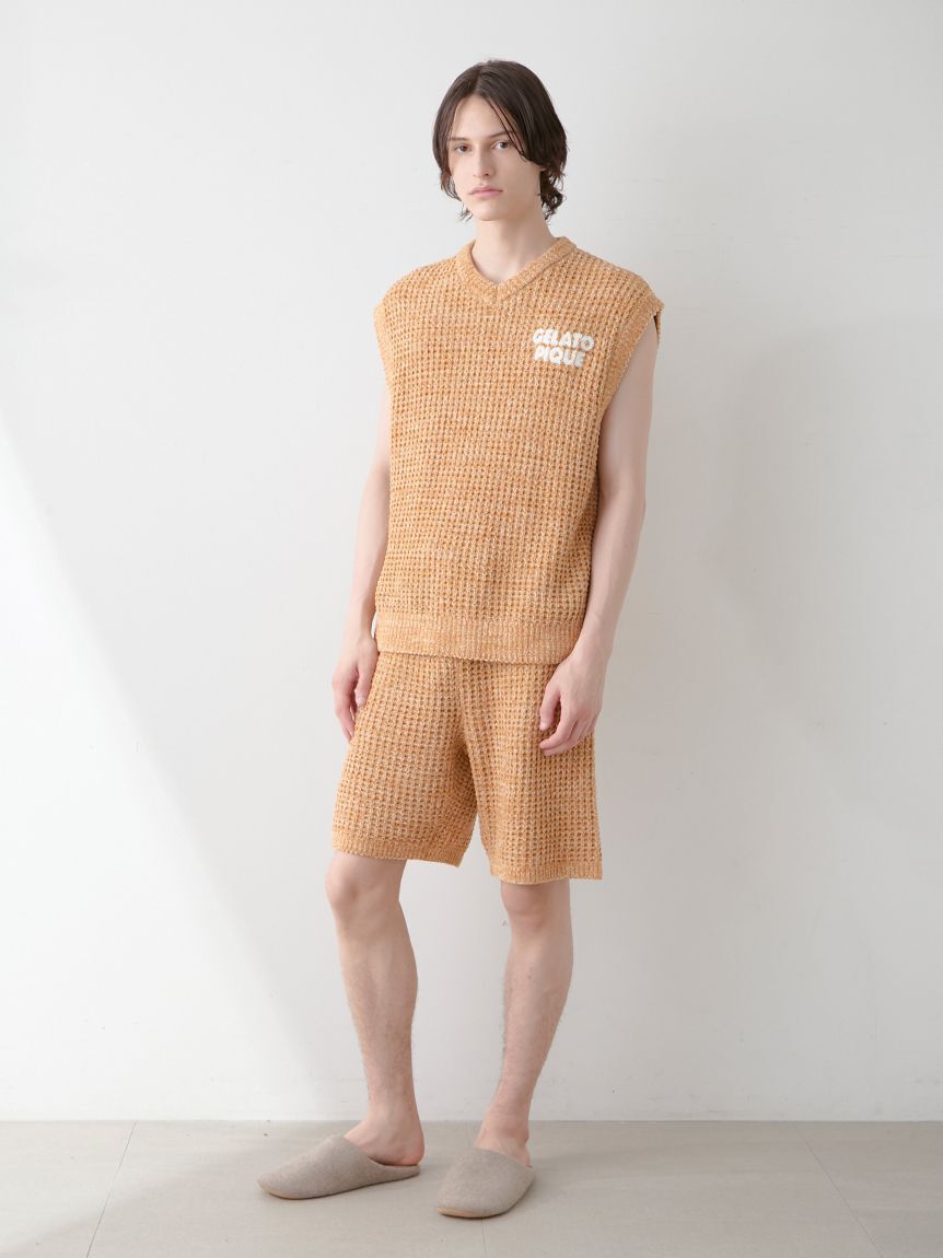 GELATO PIQUE HOMME「【HOMME】メランジワッフルベスト」|プルオーバー|