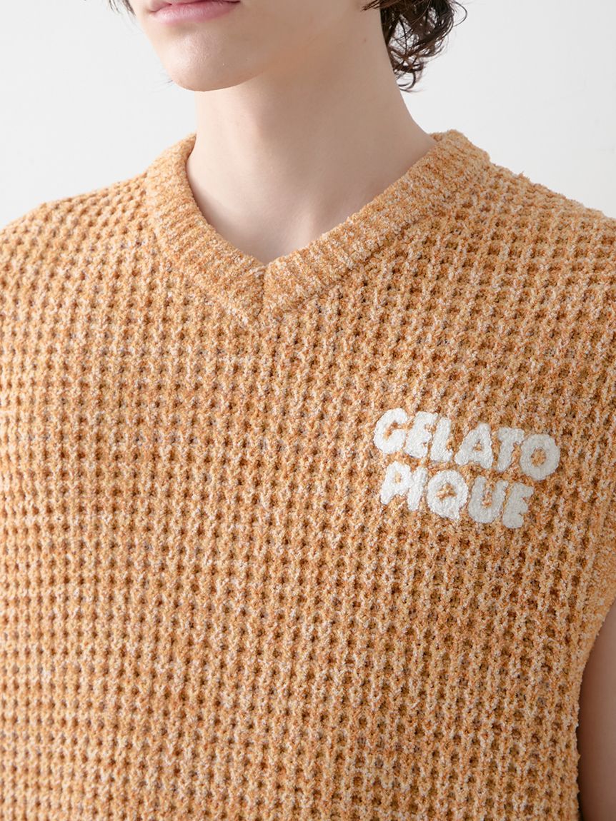 GELATO PIQUE HOMME「【HOMME】メランジワッフルベスト」|プルオーバー|